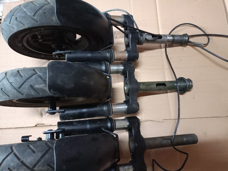 Siyah Çocuk Scooter Tekerlek ve Ön Amortisör Set adet - Görsel 2