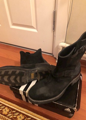 Siyah Tokalı Biker Erkek Bot - Görsel 5