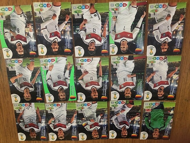  Ülkelere göre futbol takımı kartları
