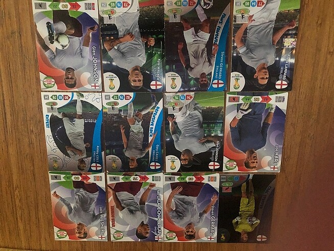  Futbolcu kartları ülkelere eyrılmış