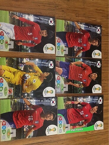  Beden Futbolcu kartları ülkelere eyrılmış