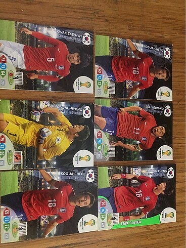  Beden Renk Futbolcu kartları ülkelere eyrılmış