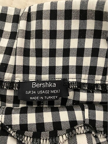 34 Beden Bershka kareli etek