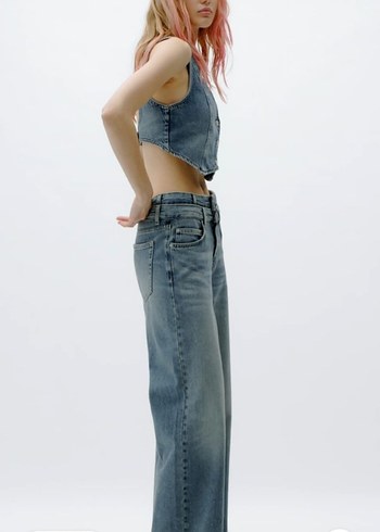 Pull&Bear Çift Bel Bantlı Baggy Jean - Görsel 2