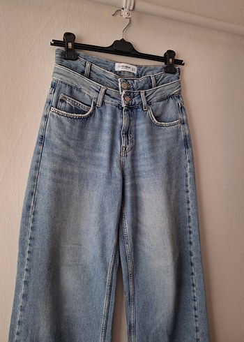 Pull&Bear Çift Bel Bantlı Baggy Jean - Görsel 4