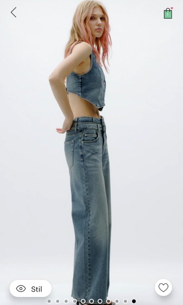 Pull&Bear Çift Bel Bantlı Baggy Jean - Görsel 2