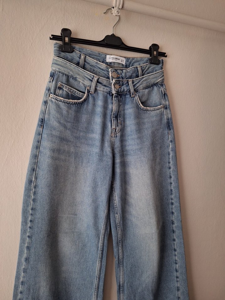 Pull&Bear Çift Bel Bantlı Baggy Jean - Görsel 4
