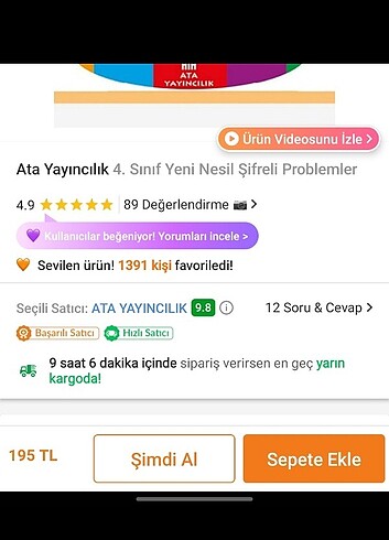 Şifreli Problemler 4. Sınıf
