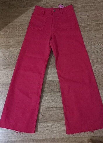 38 Beden Pembe Kot Pantolon