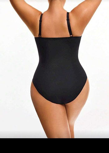 Siyah Dantelli Göğüs Detaylı Kadın body - Görsel 4