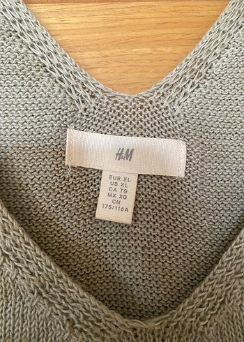 H&M Bej Örgü Kadın Mini Şort bluz takım