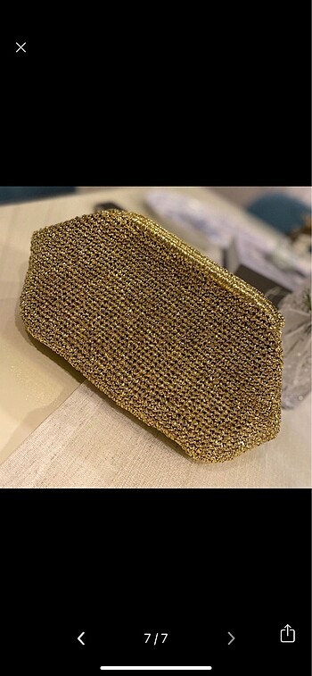 ioekyol gold hasır clutch