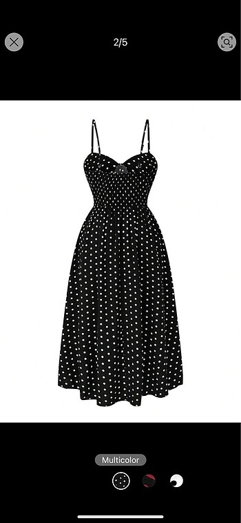 Zara polka dot elbıse