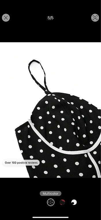 xxl Beden siyah Renk polka dot elbıse