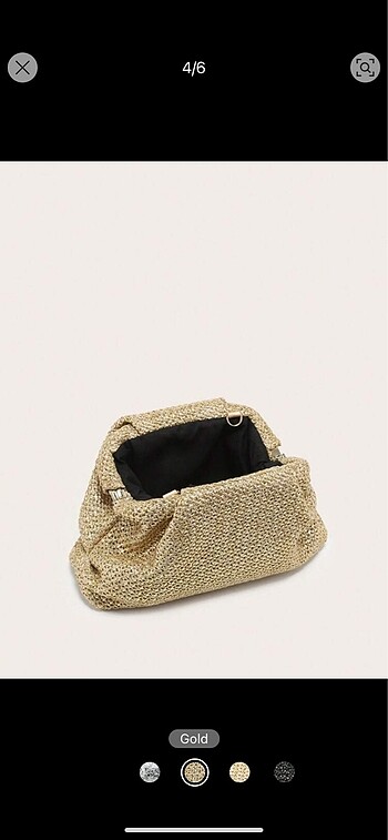 Beden altın Renk HasıR GOLD CLUTCH