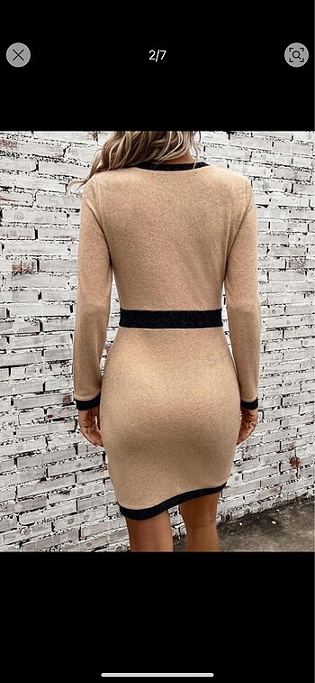 xl Beden camel Renk ithal elbise