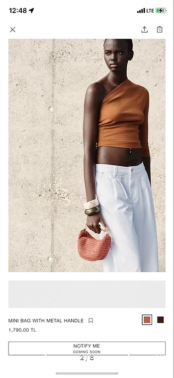 Zara ZARA hasir clutch