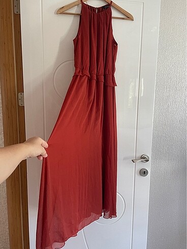 Trendyolmilla taba midi boy elbise