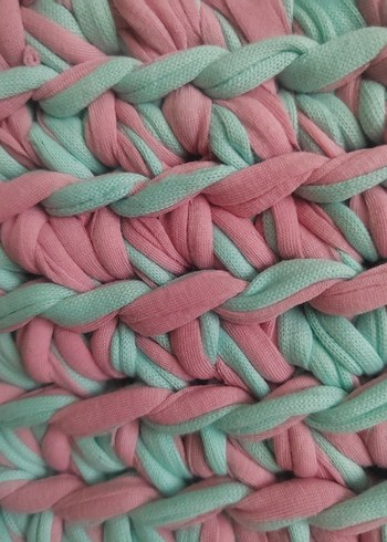 Pastel Renkli Örgü Kadın Çanta - Görsel 3