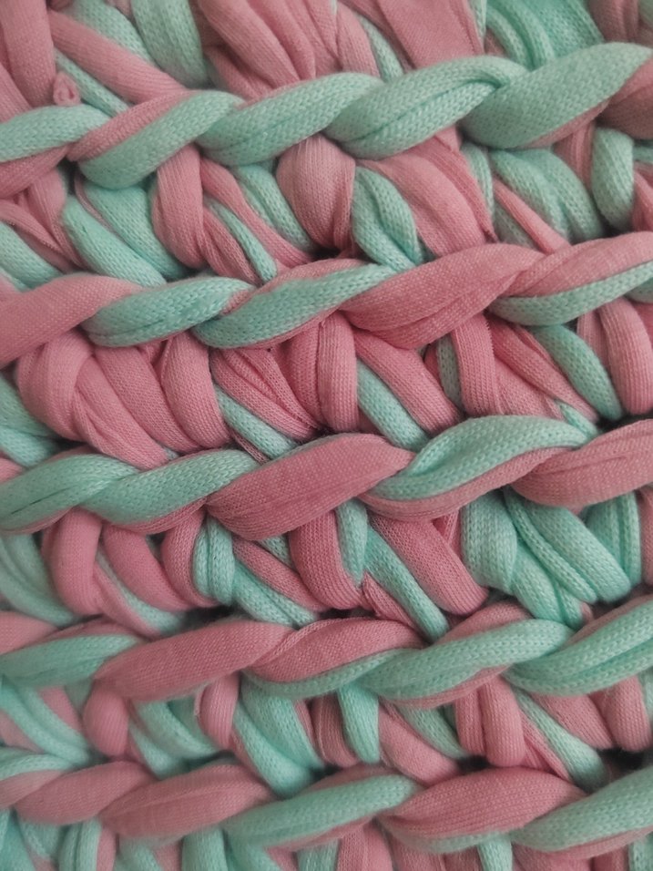 Pastel Renkli Örgü Kadın Çanta - Görsel 3