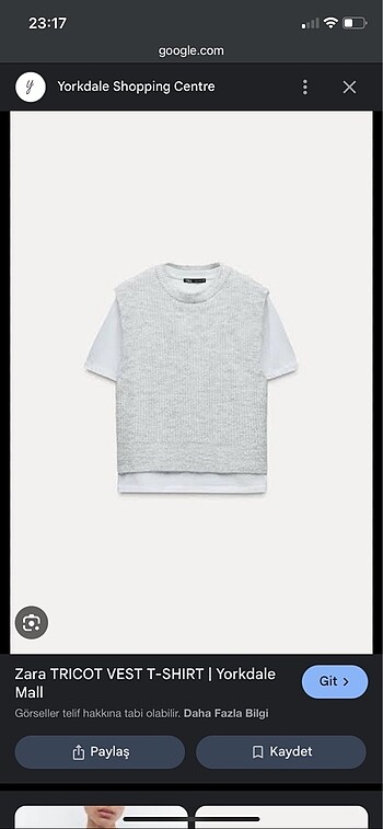 ZARA SÜVETERLİ TİŞÖRT