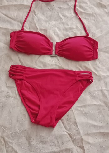 Pembe Strappy Kadın Bikini Takımı