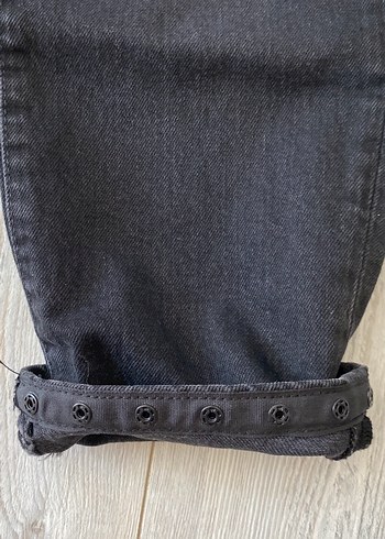 28 Beden Siyah Regular Fit Kadın Midi Kot Pantolon