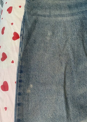 32 Beden Kadın Mavi Loose Fit Midi Denim Jean