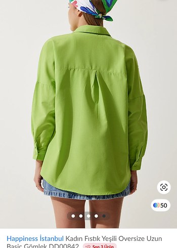 Happiness Happiness İstanbul Fıstık Yeşili Oversize Gömlek