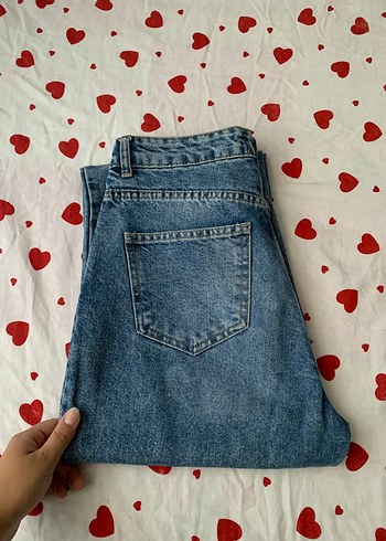 Dilvin Düğmeli Bağlamalı Geniş Kesim Midi Kot Pantolon