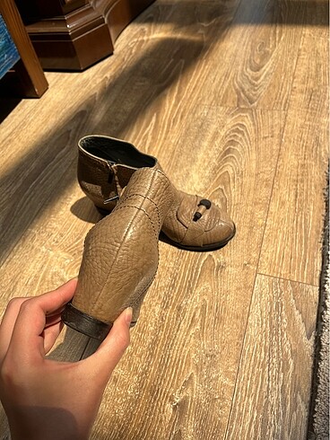 37 Beden camel Renk Keyman Design dolgu topuklu bot