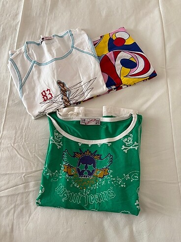 9 Yaş Beden çeşitli Renk Pijama ve tişörtler