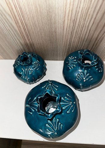 Turkuaz Renkli Nar Figürin Seti - Görsel 6