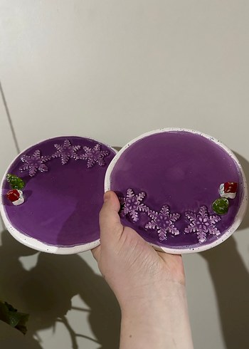 Mor Renkli sunumluk fincan da konulabiliyor çikokata kurabiye vs - Görsel 3