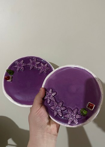 Mor Renkli sunumluk fincan da konulabiliyor çikokata kurabiye vs - Görsel 4