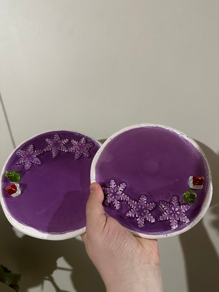 Mor Renkli sunumluk fincan da konulabiliyor çikokata kurabiye vs - Görsel 2