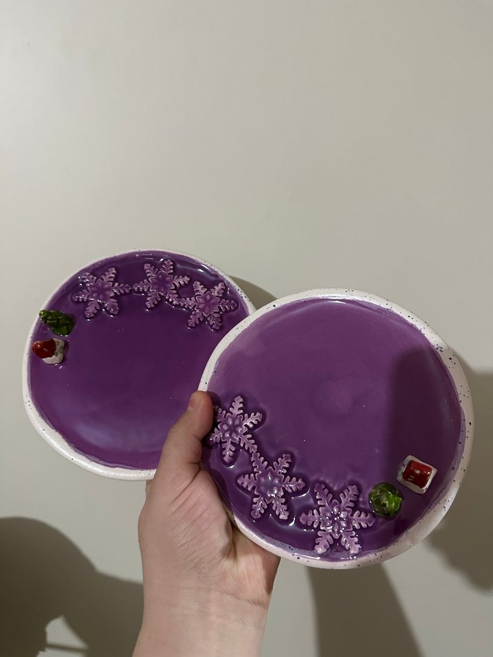 Mor Renkli sunumluk fincan da konulabiliyor çikokata kurabiye vs - Görsel 4