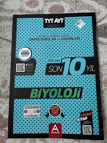 Tyt Ayt biyoloji çıkmış sorular