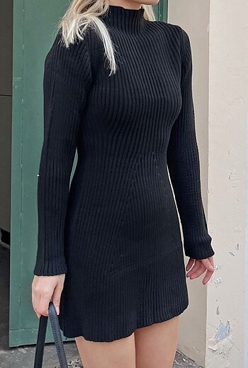 Siyah tunik elbise