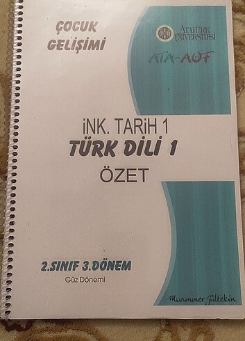 Ataturk üniversitesi ders notları s