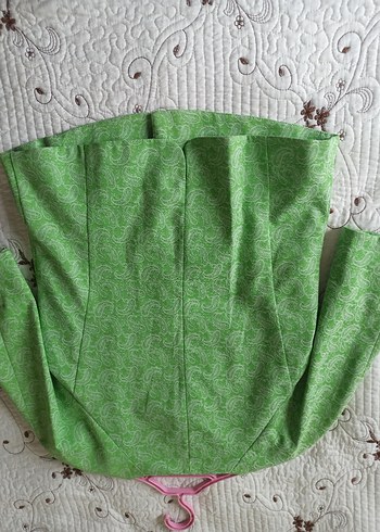 Yeşil Mini Düğmeli Hamile Ceketi - Görsel 3