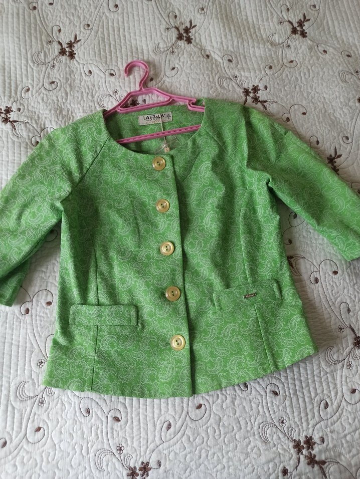 Yeşil Mini Düğmeli Hamile Ceketi - Görsel 2