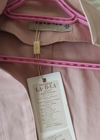 Bej Keten Mini Kadın crop ceket - Görsel 2