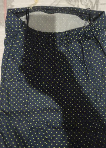 Lacivert Puantiyeli Straplez Midi Elbise - Görsel 4