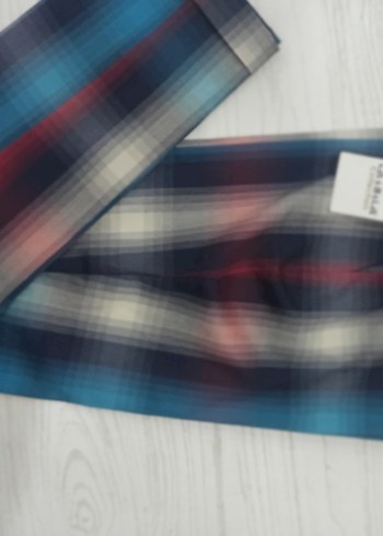 Kadın Çok Renkli yarı dusukbel elastan ekose pastelrenk  Kumaş - Görsel 6