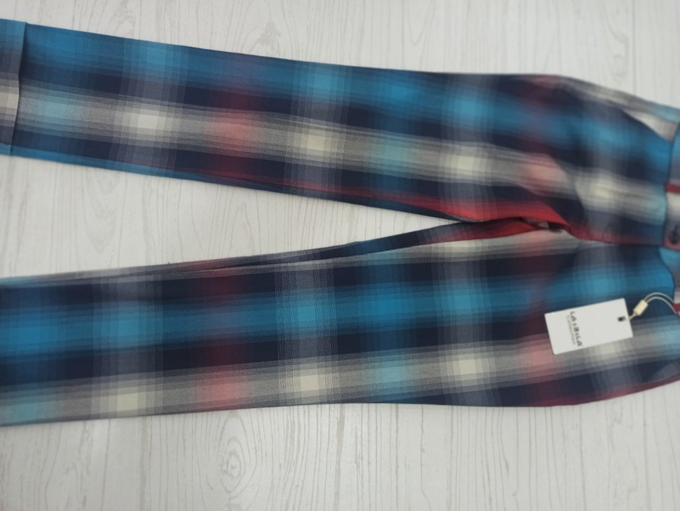 Kadın Çok Renkli yarı dusukbel elastan ekose pastelrenk  Kumaş - Görsel 5