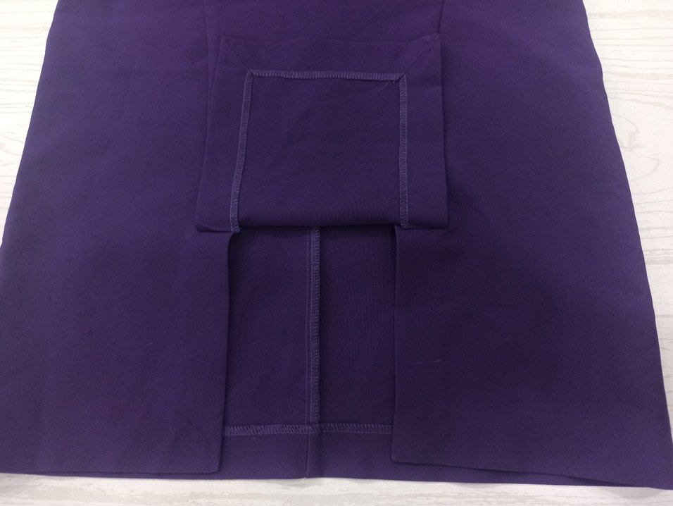 Kadın Mor Uzun V Yaka Pilili Elbise - Görsel 5