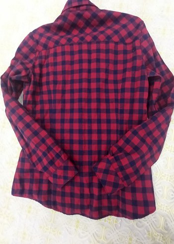 Kadın Kırmızı Kareli Uzun Kollu Gömlek defacto - Görsel 7