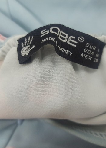 Mavi Çiçek Desenli Uzun Bohem Elbise - Görsel 5