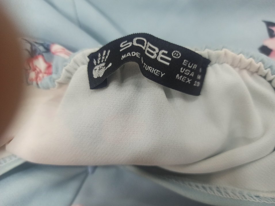 Mavi Çiçek Desenli Uzun Bohem Elbise - Görsel 5